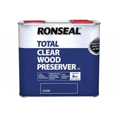 Ronseal 38584 Trade Total Wood Preserver Clear 2.5 Litre