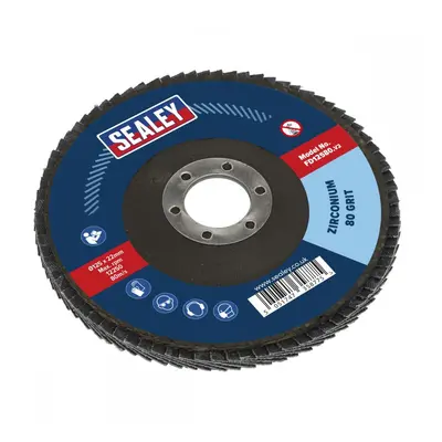 Sealey FD12580 Flap Disc Zirconium Ø125Mm Ø22Mm Bore 80Grit