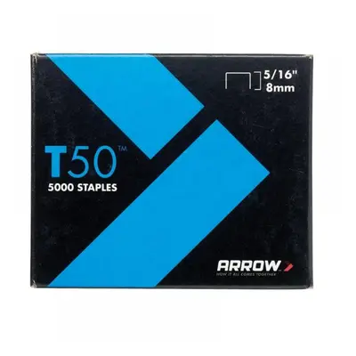 Arrow A505 T50 Staples 8Mm (5/16In) (Pack 5000 4 X 1250)