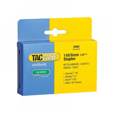 Tacwise 0345 140 Heavy-Duty Staples 6Mm (Type T50 G) (Pack 2000)