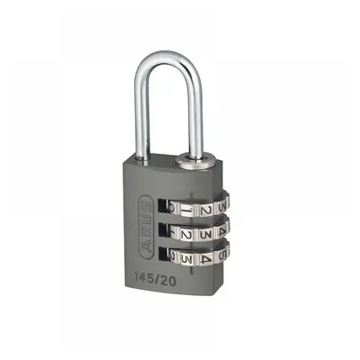 Abus Mechanical 46576 145/20 20Mm Aluminium Combination Padlock Titanium 46576