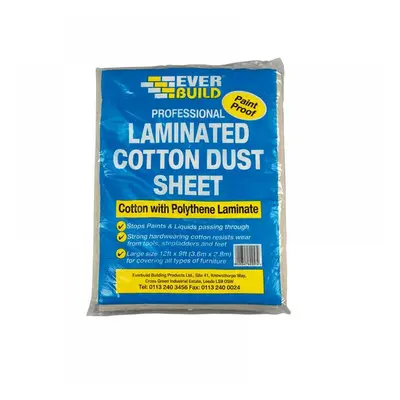 Everbuild Sika 484992 Laminated Cotton Dust Sheet 3.6 X 2.7M