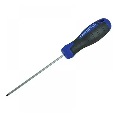 Faithfull Soft Grip Screwdriver Flared Slotted Tip 5.5 X 100Mm