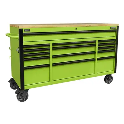 Sealey AP6115BE 15 Drawer Mobile Trolley With Wooden Worktop 1549Mm