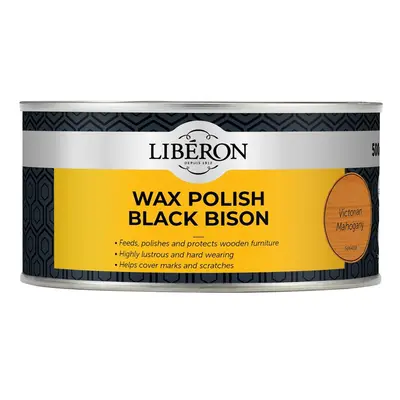 Liberon 126881 Black Bison Wax Paste Victorian Mahogany 500Ml