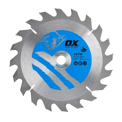 Ox Tools OX-TCTW-1841620 Ox Wood Cutting Circular Saw Blade 184/16Mm 20 Teeth Atb EA