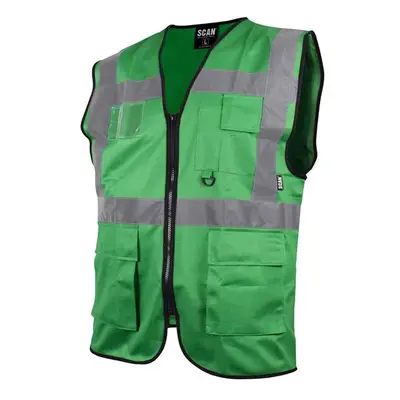 Scan SFV09-G Hi-Vis Utility Green Waistcoat - L (44In)