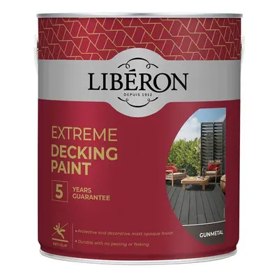 Liberon 126141 Extreme Decking Paint Gun Metal 2.5 Litre