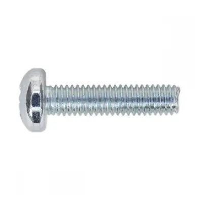 Sealey MSP625 Machine Screw M6 X 25Mm Pan Head Pozi Zinc Pack Of 50