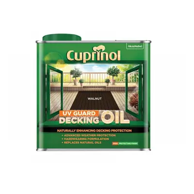 Cuprinol 5380729 Uv Guard Decking Oil Walnut 2.5 Litre