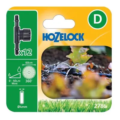 Hozelock 100-001-367 2786 In Line Adjustable Mini Sprinkler 4Mm (Pack 12)