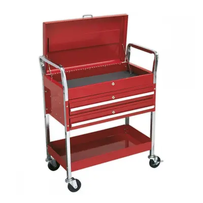 Sealey CX1042D Trolley 2-Level Heavy-Duty With Lockable Top & 2 Drawers