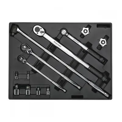 Sealey TBT32 Tool Tray With Ratchet Torque Wrench Breaker Bar & Socket Adaptor Set 13Pc