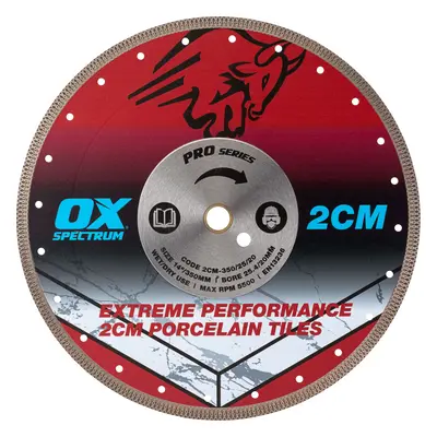 Ox Tools 2CM-350/25/20 Ox Pro 2Cm Porcelain Cutting Blade - 350/25.4/20Mm Each