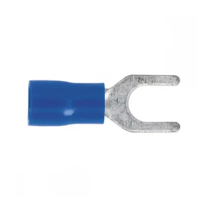 Sealey BT14 Easy-Entry Fork Terminal Ø5.3Mm (2Ba) Blue Pack Of 100