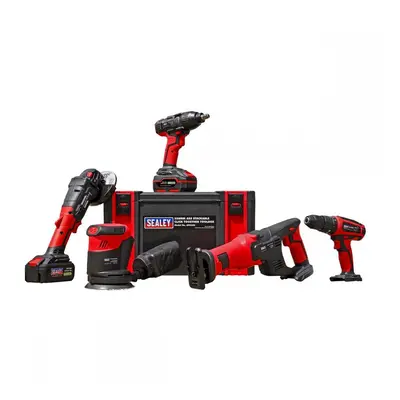 Sealey CP20VCOMBO2 5 X 20V Sv20 Series Cordless Tool Combo - 2 Batteries