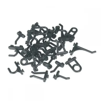 Sealey S0766 Hook Assortment For Composite Pegboard 30Pc