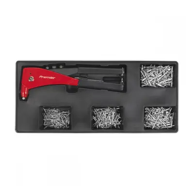 Sealey TBT15 Tool Tray With Riveter & 400 Assorted Rivet Set