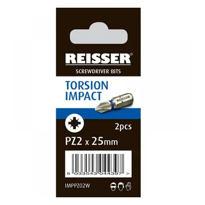 Reisser IMPPZ02W Torsion Impact Screwdriver Bit C6.3 X 25 (Wallet 2Pcs) Pz2