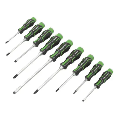 Sealey AK4941HV Hammer-Thru Screwdriver Set Hi-Vis Green 9Pc