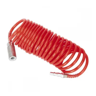 Sealey SA305 Pe Coiled Air Hose 5M X Ø5Mm With Couplings