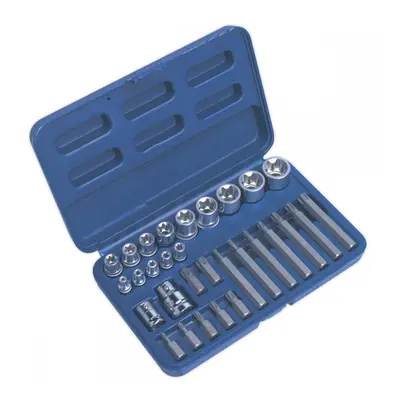 Sealey AK619 Trx-Star* Socket & Bit Set 30Pc 1/4in 3/8in & 1/2inSq Drive