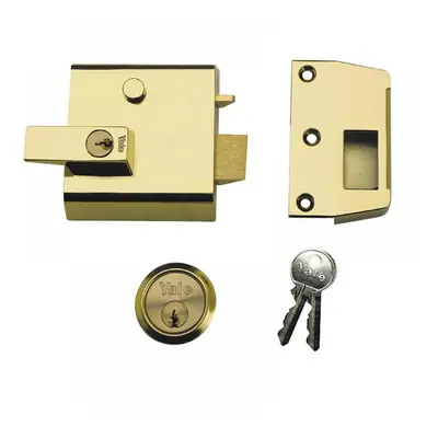 Yale Locks 630001215542 P1 Double Security Nightlatch 60Mm Backset Brasslux Finish Visi