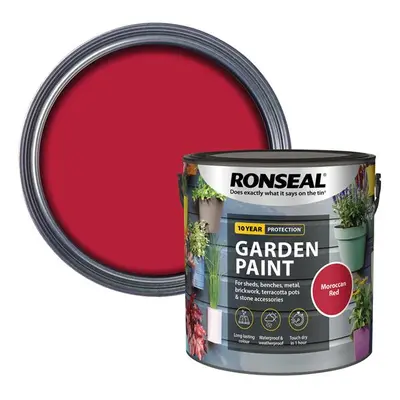 Ronseal 39445 Garden Paint Moroccan Red 2.5 Litre