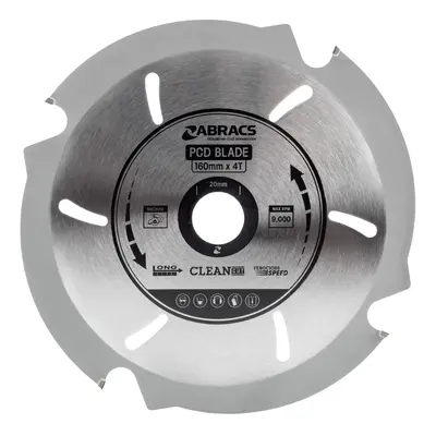 Abracs Pcd1604 Pdc Circular Saw Blade For Fibre Cement Board 160 X 20Mm X 4T