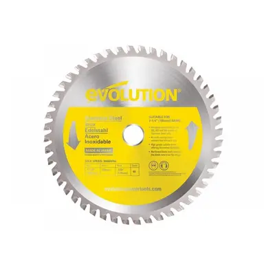 Evolution S185TCT-48CS Stainless Steel Cutting Circular Saw Blade 185 X 20Mm X 48T