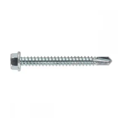 Sealey SDHX5550 Self-Drilling Screw 5.5 X 50Mm Hex Head Zinc Pack Of 100