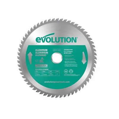 Evolution A210TCT-60MS Aluminium Cutting Mitre Saw Blade 210 X 25.4Mm X 60T