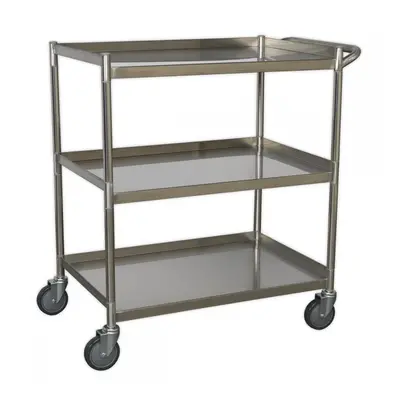 Sealey CX410SS Workshop Trolley 3-Level Stainless Steel