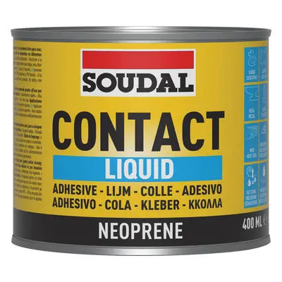 Soudal Contact Adhesive Liquid Yellow 400Ml tin 12