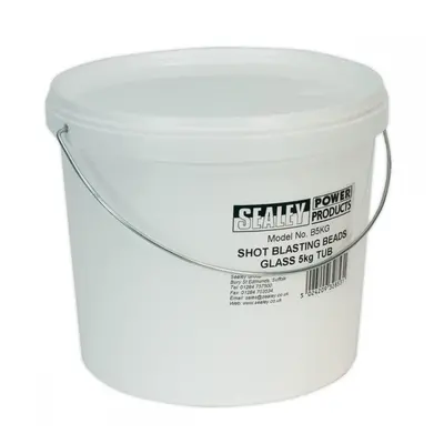 Sealey B5KG Shot Blasting Beads Glass 5Kg Plastic Tub