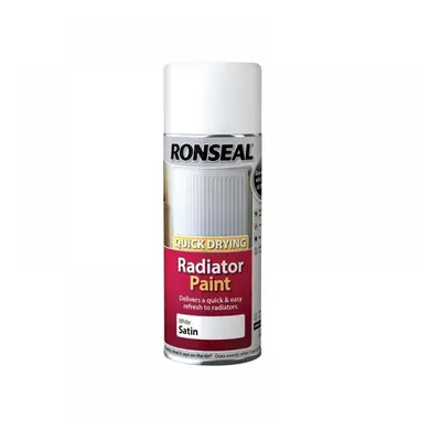 Ronseal 35093 One Coat Radiator Spray Paint Satin White 400Ml