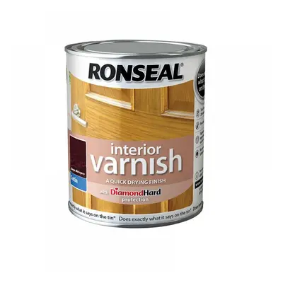 Ronseal 36828 Interior Varnish Quick Dry Satin Deep Mahogany 250Ml