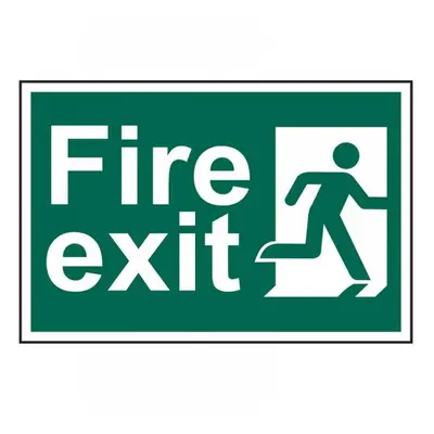 Scan 1507 Fire Exit Man Running Right - Pvc Sign 300 X 200Mm