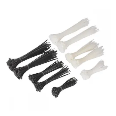 Sealey CT600BW Cable Tie Assortment Black/White Pack Of 600