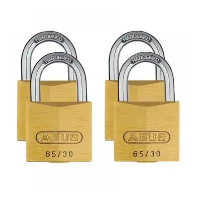 Abus Mechanical 33664 65/30Mm Brass Padlock Quad Pack