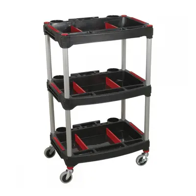 Sealey CX313 Workshop Trolley 3-Level Composite With Parts Storage