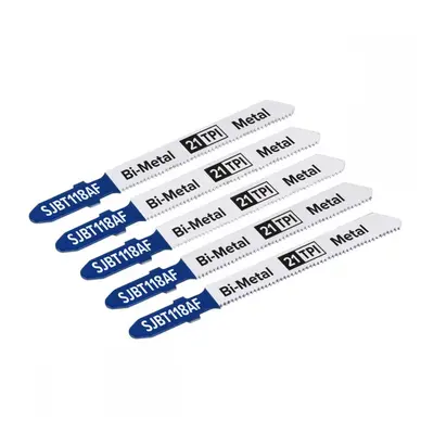 Sealey SJBT118AF Jigsaw Blade Metal 75Mm 21Tpi - Pack Of 5