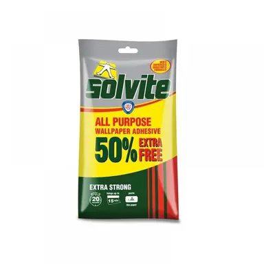 Solvite 1082225 All Purpose Extra Strong Wallpaper Paste - 10 Roll Sachet With 50% Free