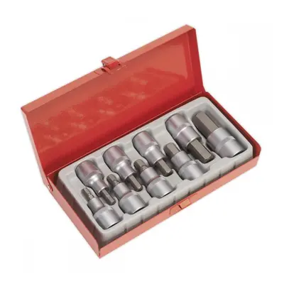 Sealey AK620 Hex Socket Bit Set 9Pc 1/2inSq Drive