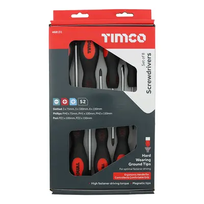 Timco 468131 Screwdriver Set 8 Pieces Box 8