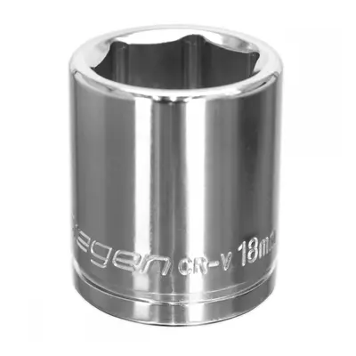 Sealey S0585 Walldrive® Socket 18Mm 3/8inSq Drive