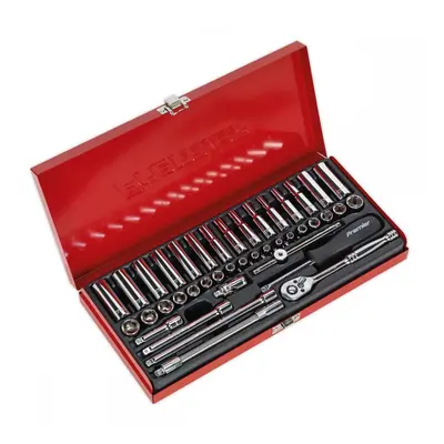 Sealey AK690 Socket Set 41Pc 1/4inSq Drive 6Pt Walldrive® - Metric/Imperial