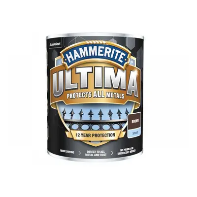 Hammerite 5362530 Ultima Metal Paint Smooth Brown 750Ml