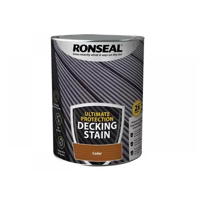 Ronseal 39107 Ultimate Protection Decking Stain Cedar 5 Litre