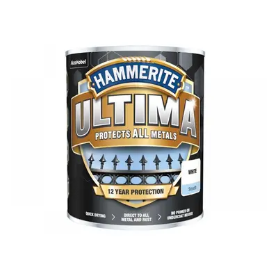 Hammerite 5362531 Ultima Metal Paint Smooth White 750Ml